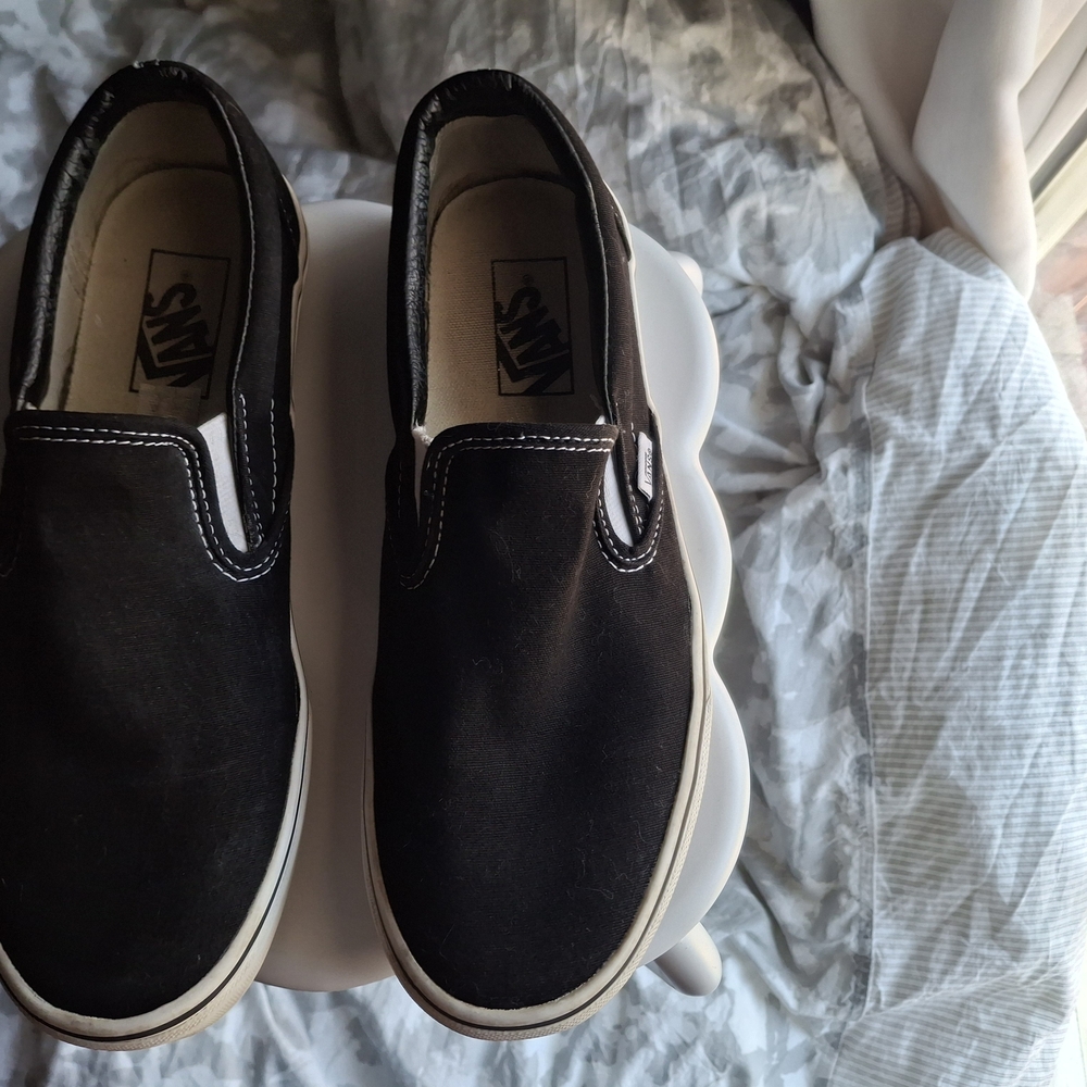Vans Women's Black Slip-On Sneakers